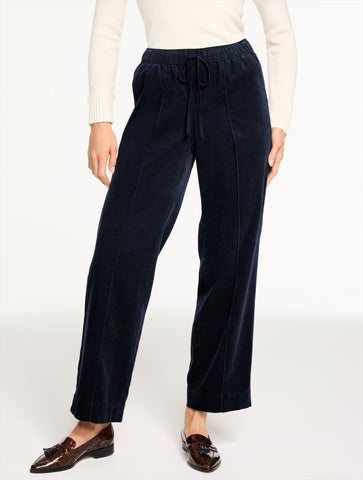 Straight Leg Pull-On Corduroy Pants