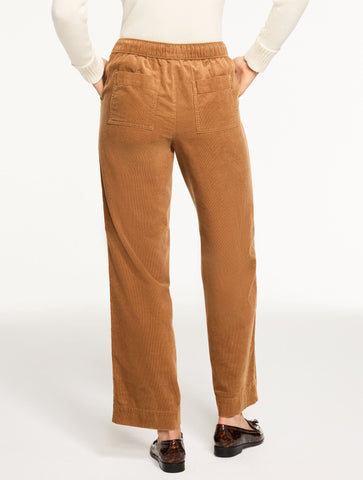 Straight Leg Pull-On Corduroy Pants