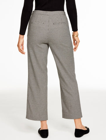 Slim Wide Ankle Pants - Harvest Houndstooth