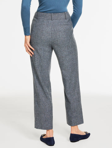 Slim Wide Leg Ankle Pants - Donegal