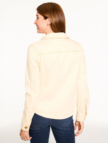 Embroidered Denim Shirt Jacket