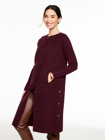 Double Face Wool Blend Topper Vest