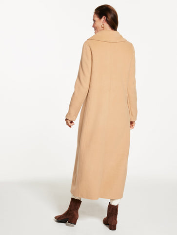 Wool Blend Shawl Collar Coat