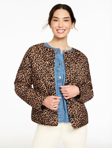 Quilted Reversible Jacket - Allover Animal