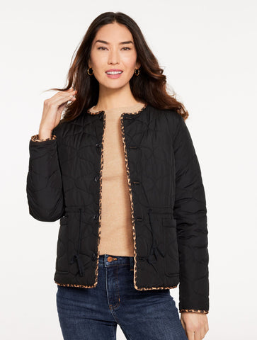 Quilted Reversible Jacket - Allover Animal