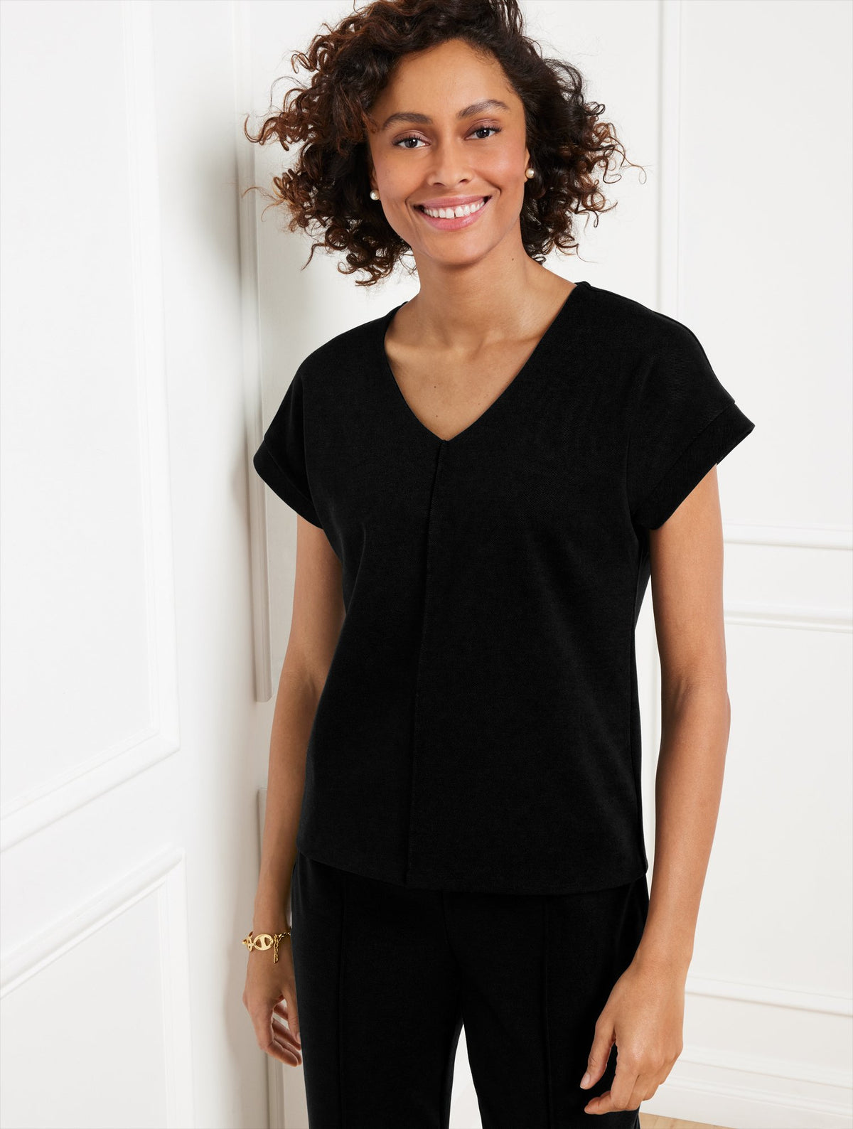 Passport Ponte V-Neck Pullover
