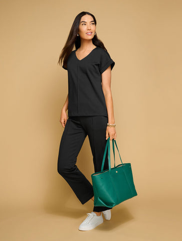 Passport Ponte V-Neck Pullover