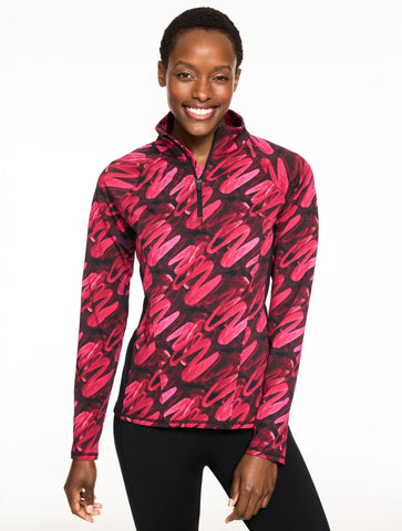 Performance Compression Half Zip Pullover - Brushed Lines