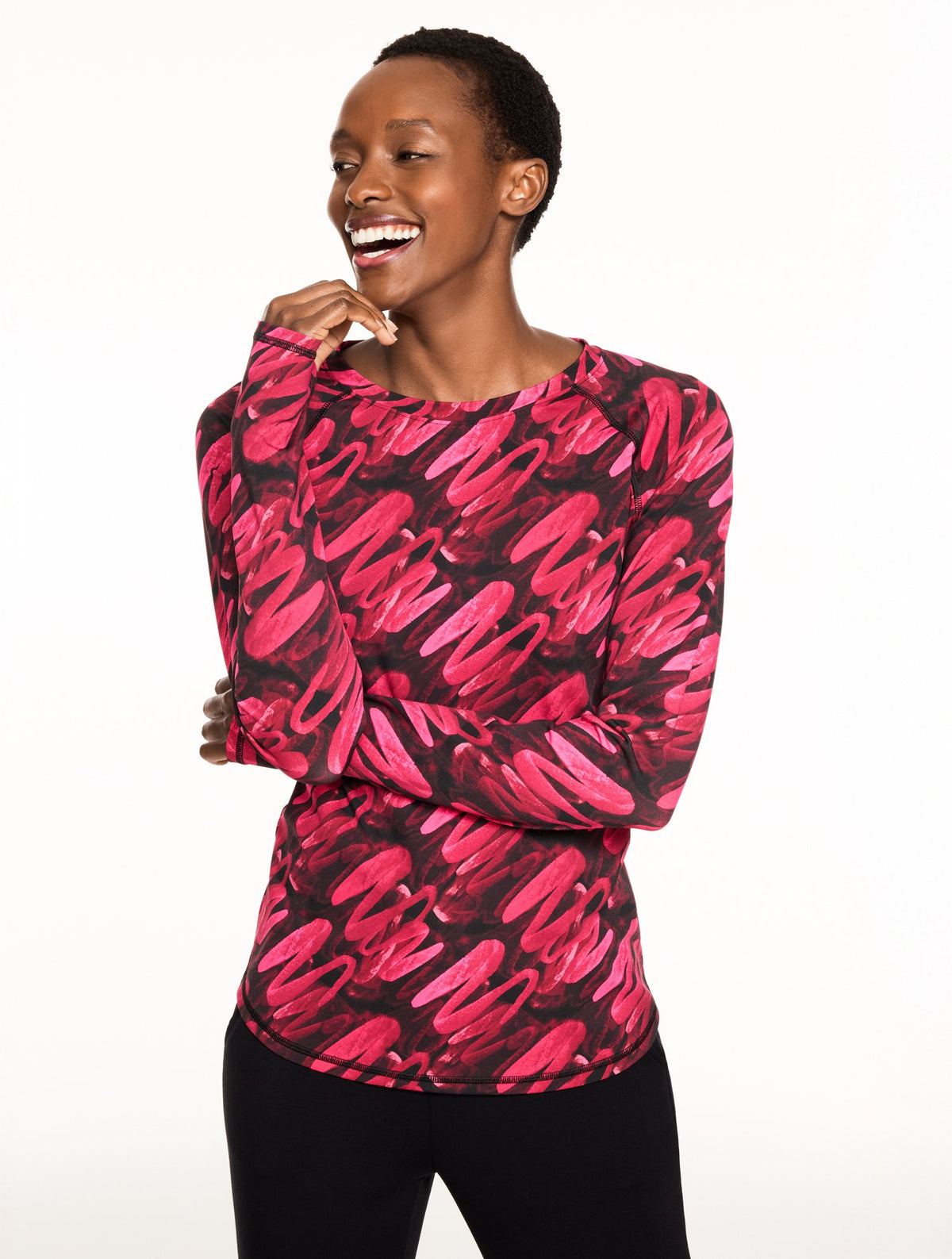 Performance Compression Crewneck Tee - Brushed Lines