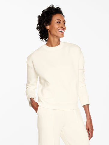AirKnit Stretch Ribbed Crewneck Pullover