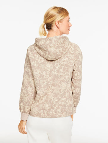 Cozy Fleece Hoodie - Bicolor Floral