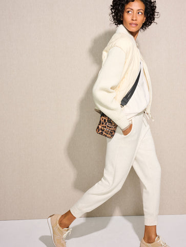 Quilted Sweater Bomber