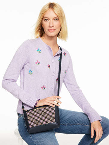 Darcy Leather Crossbody Bag - Shetland Plaid