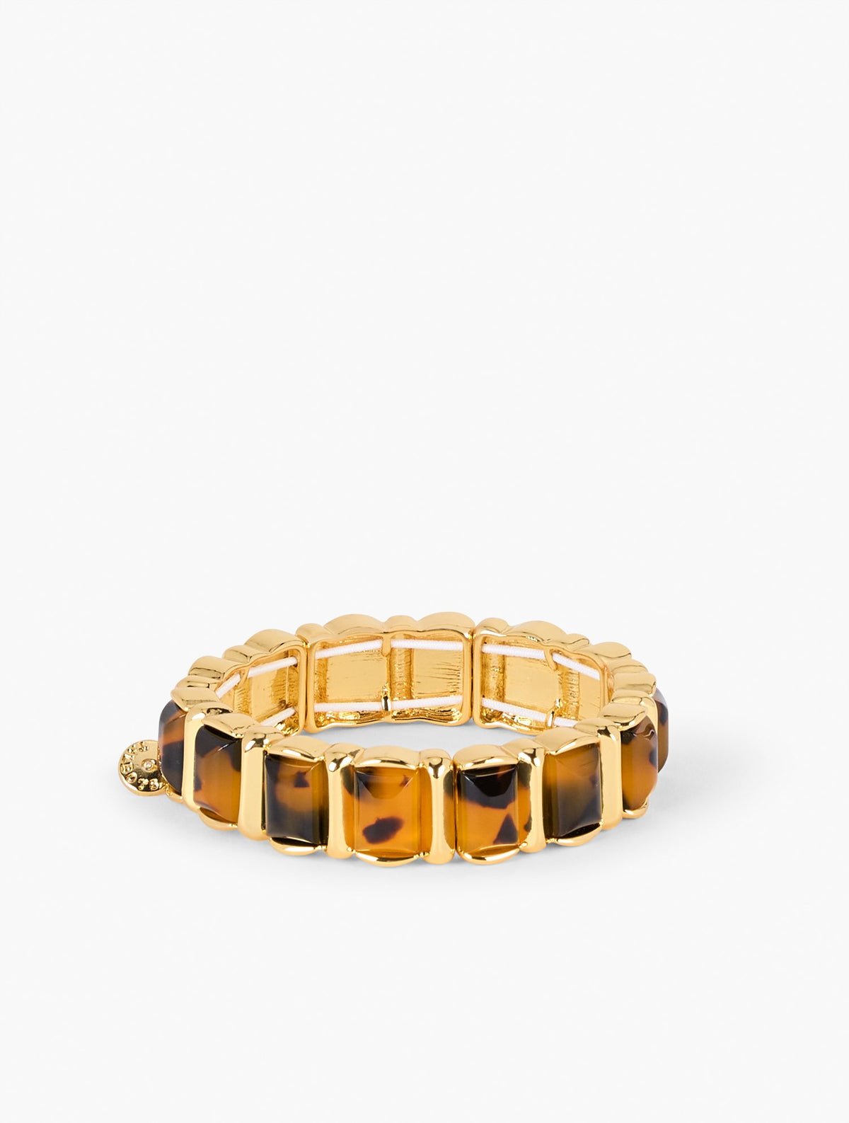 Capped Tortoiseshell Stretch Bracelet