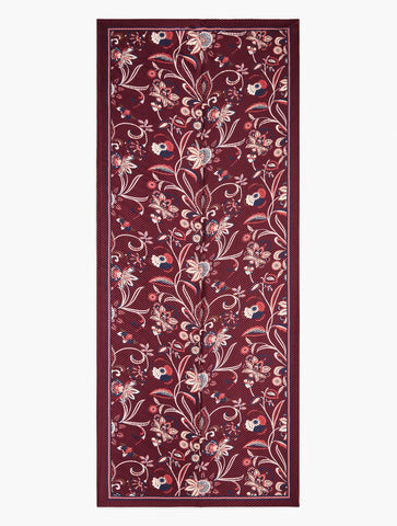 Echo Pleated Lively Floral Oblong Scarf