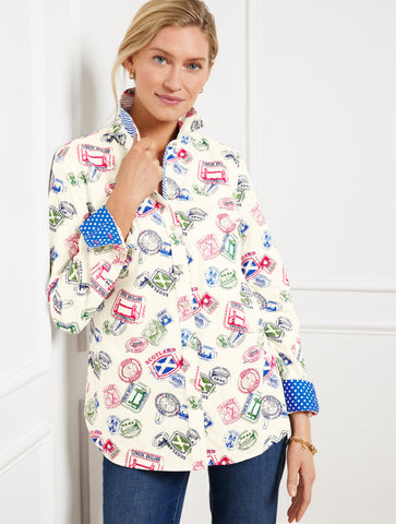 Modern Classic Shirt - Passport Stamps