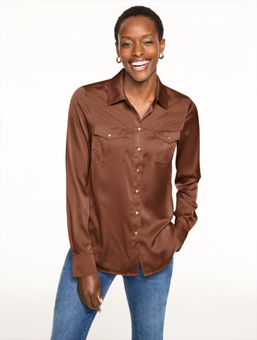 Soft Satin Charmeuse Shirt