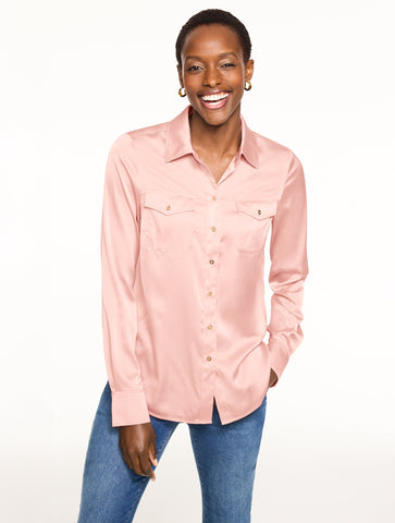 Soft Satin Charmeuse Shirt