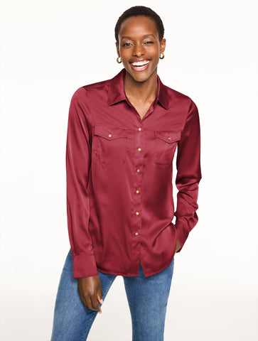 Soft Satin Charmeuse Shirt
