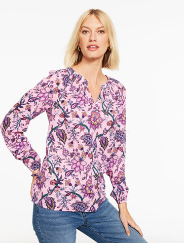 Smocked Top - Blooming Jacobean