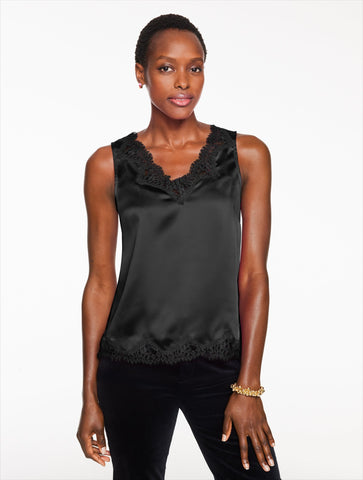 Lace Trim Satin Camisole