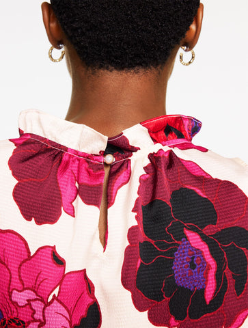 Satin Halter Top - Blooming Floral