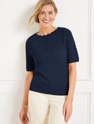 Scallop Boatneck Pullover