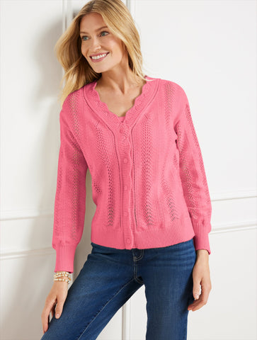 Pointelle Stitch Cardigan