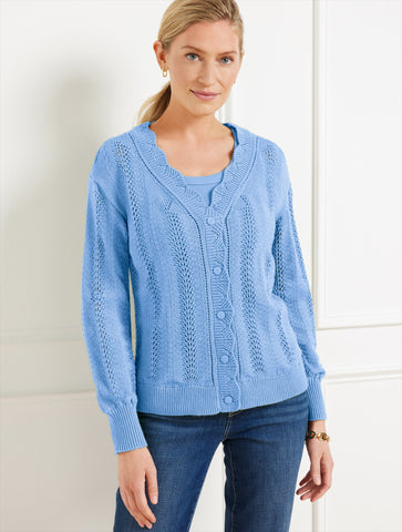 Pointelle Stitch Cardigan