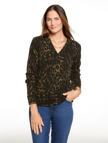 V-neck Sweater - Opulent Ocelot