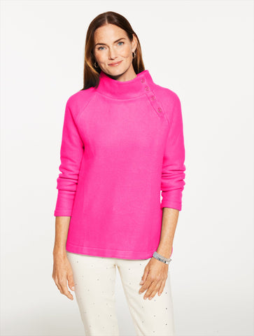 Fleece Mockneck Pullover