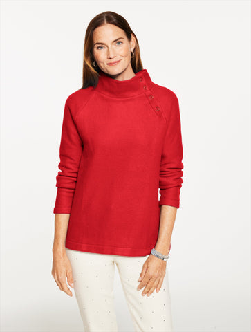 Fleece Mockneck Pullover