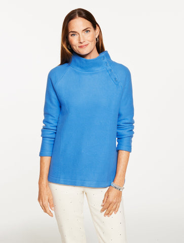 Fleece Mockneck Pullover