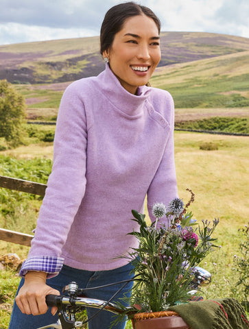 Fleece Mockneck Pullover