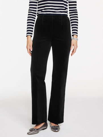 Trouser Leg Corduroy Pull-On Pants