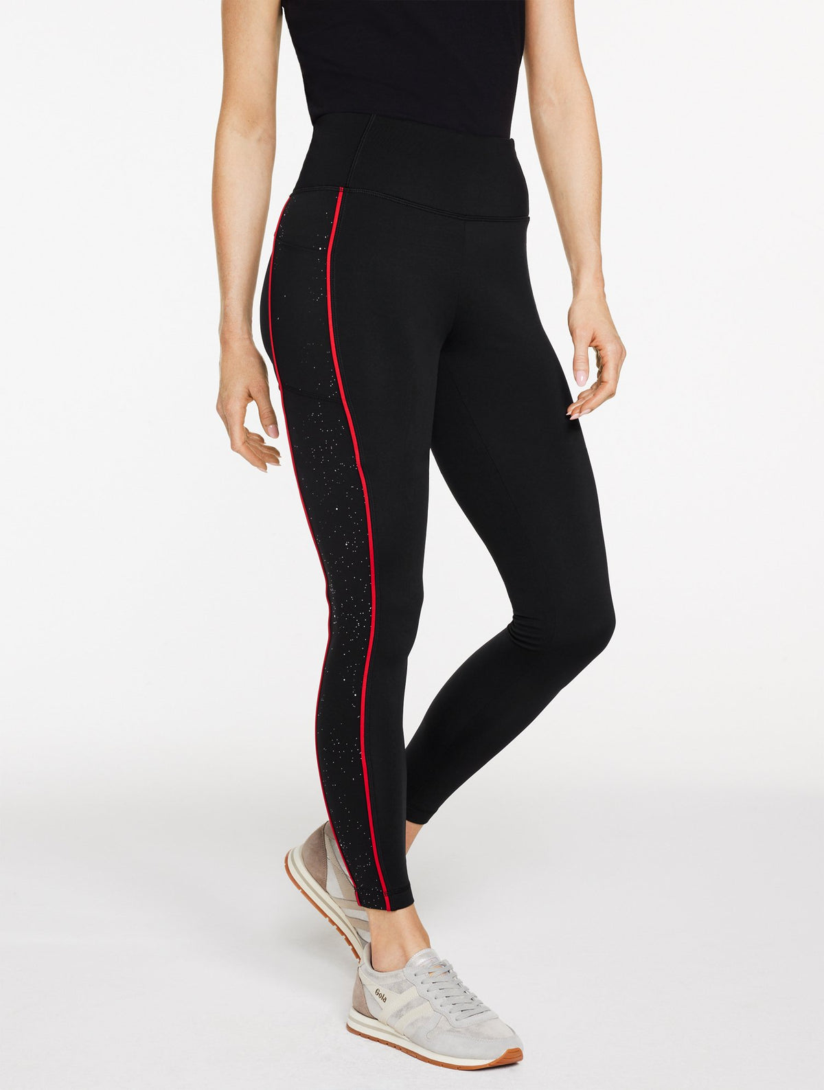 Luxe Fleeceback Leggings - Gleaming Dots