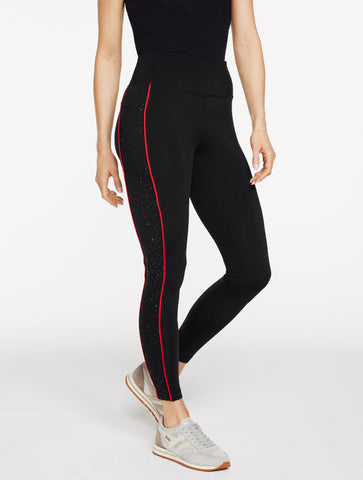 Luxe Fleeceback Leggings - Gleaming Dots