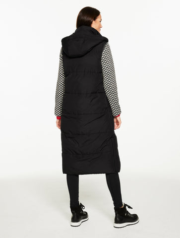 Hooded Long Puffer Vest