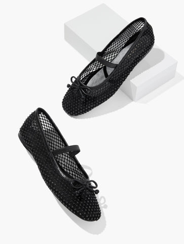 Blaine Soft Sole Mesh Rhinestone Ballet Flats