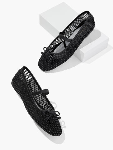 Blaine Soft Sole Mesh Rhinestone Ballet Flats