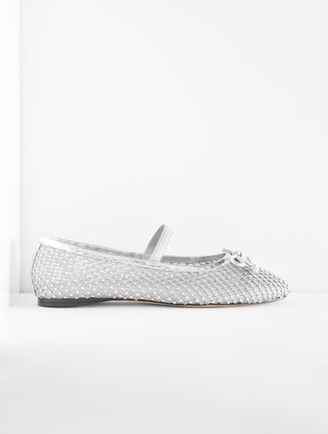 Blaine Soft Sole Mesh Rhinestone Ballet Flats