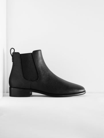 Brighton Pebble Leather Ankle Boots