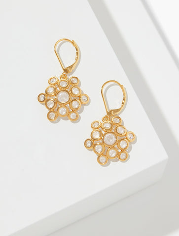 Delicate Shimmer Rosette Earrings