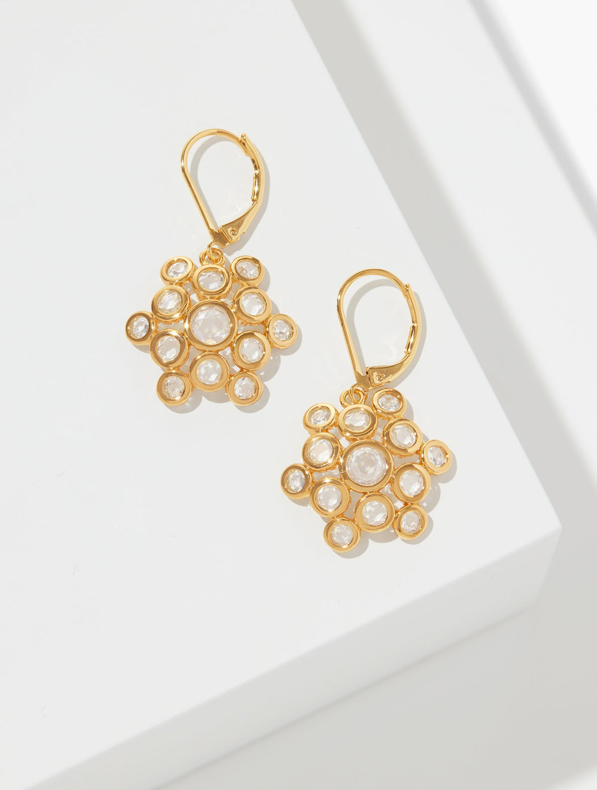 Delicate Shimmer Rosette Earrings