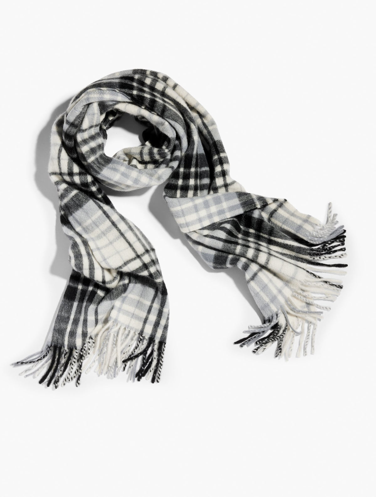 Cashmere Waterweave Scarf - Serene Plaid