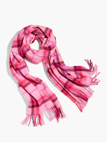 Cashmere Waterweave Scarf - Merry Plaid