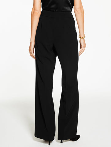 Wide Leg Polished Crepe Pants