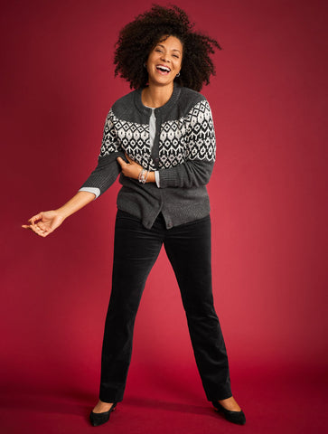 Crewneck Cardigan - Placed Fair Isle