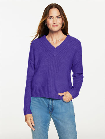 Wool Blend V-Neck Sweater