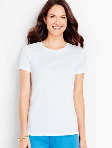 Pima Cotton Short-Sleeve Crewneck Tee